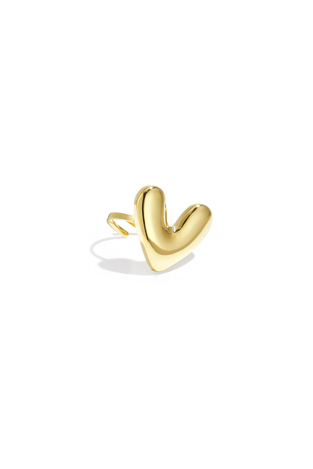 Anillo llamativo con corazón funky