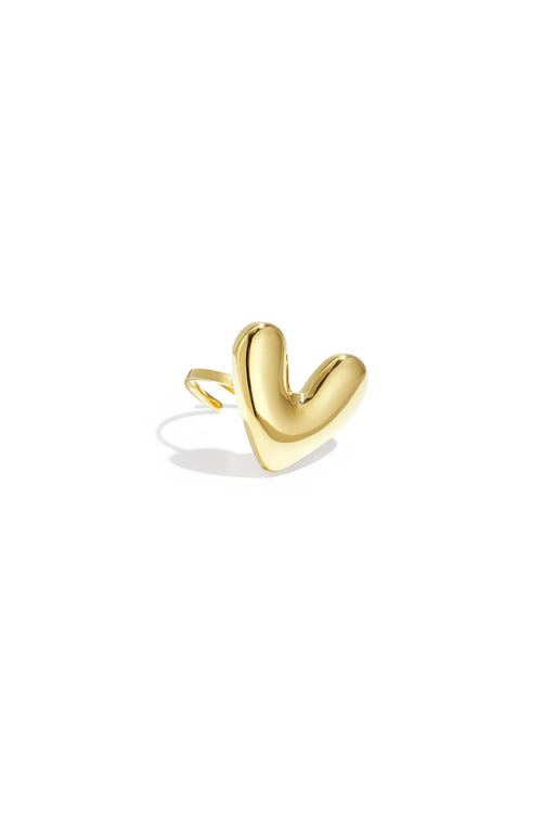 Anillo llamativo con corazón funky