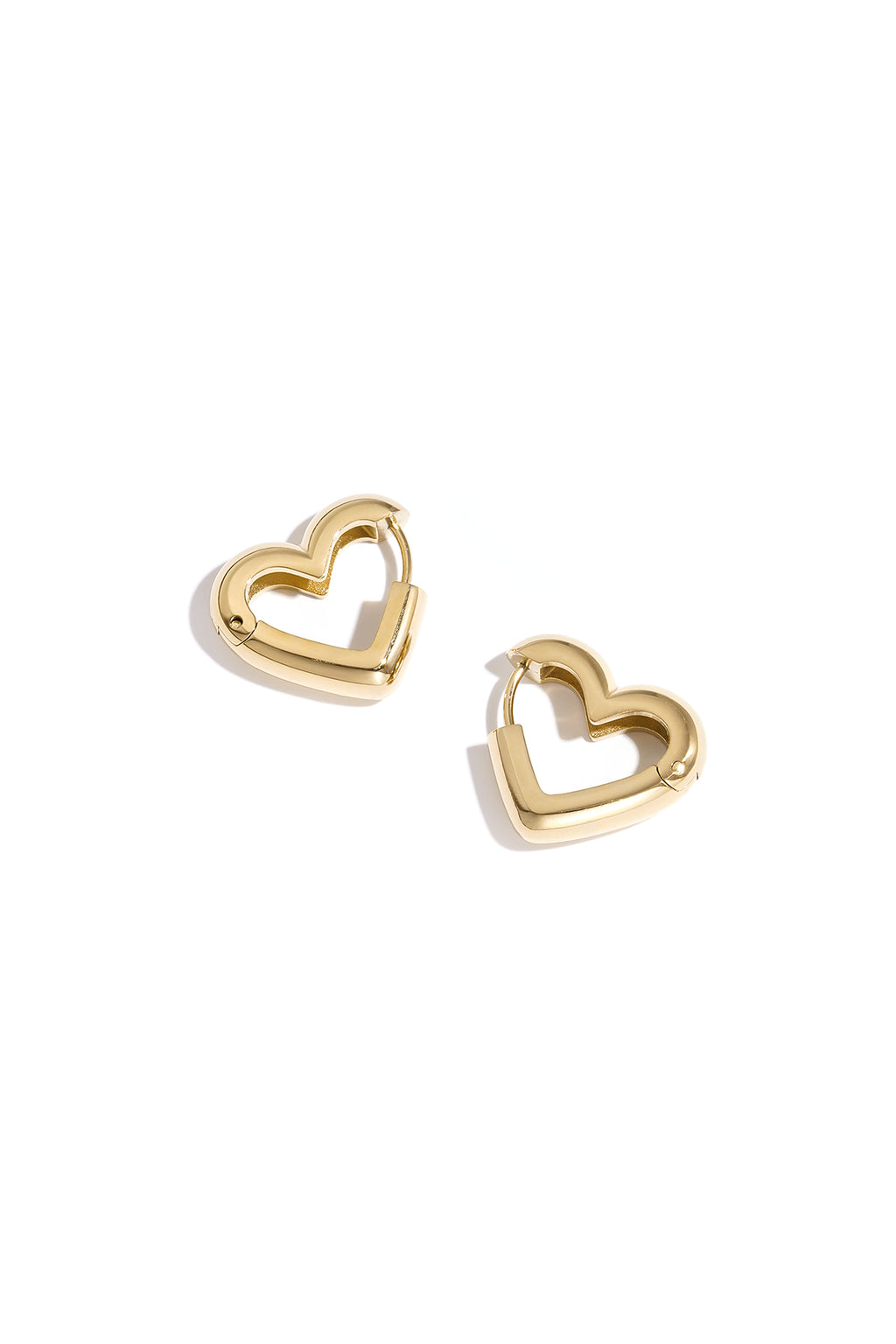 Elegant Heart Hoop Earrings for Everyday Wear