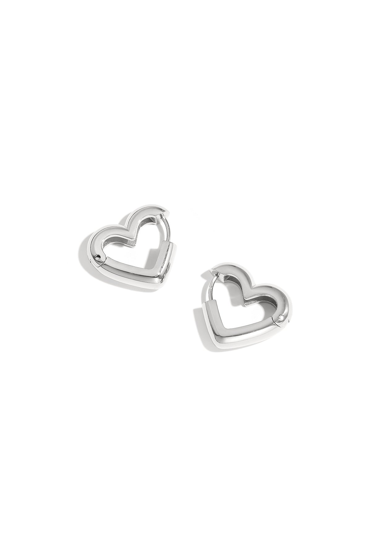 Elegant Heart Hoop Earrings for Everyday Wear