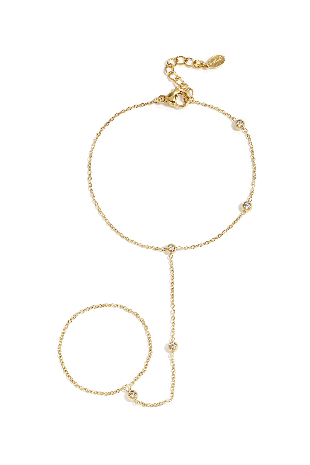 Cadena de mano con piedras asimétricas