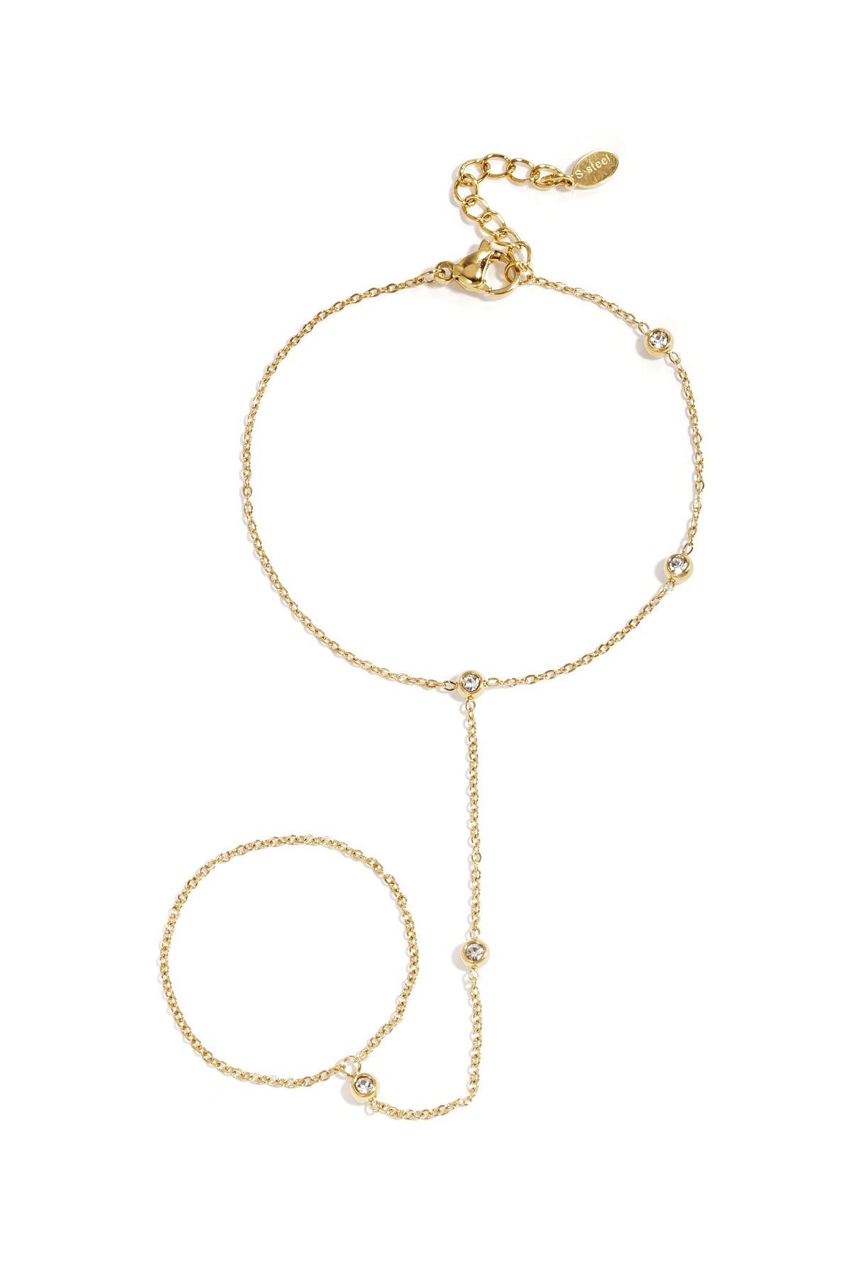 Cadena de mano con piedras asimétricas