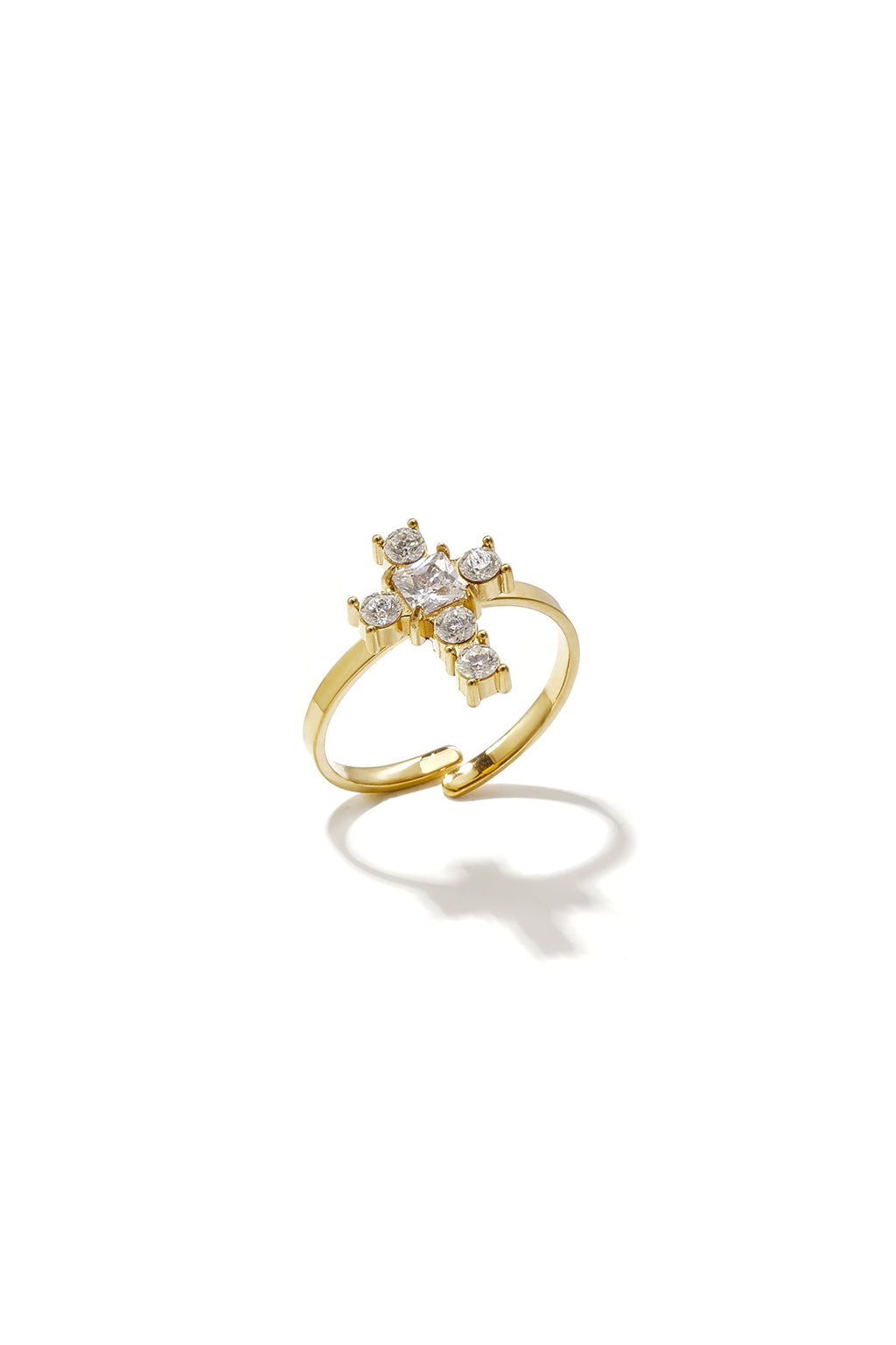 Anillos minimalistas de acero inoxidable con cruz