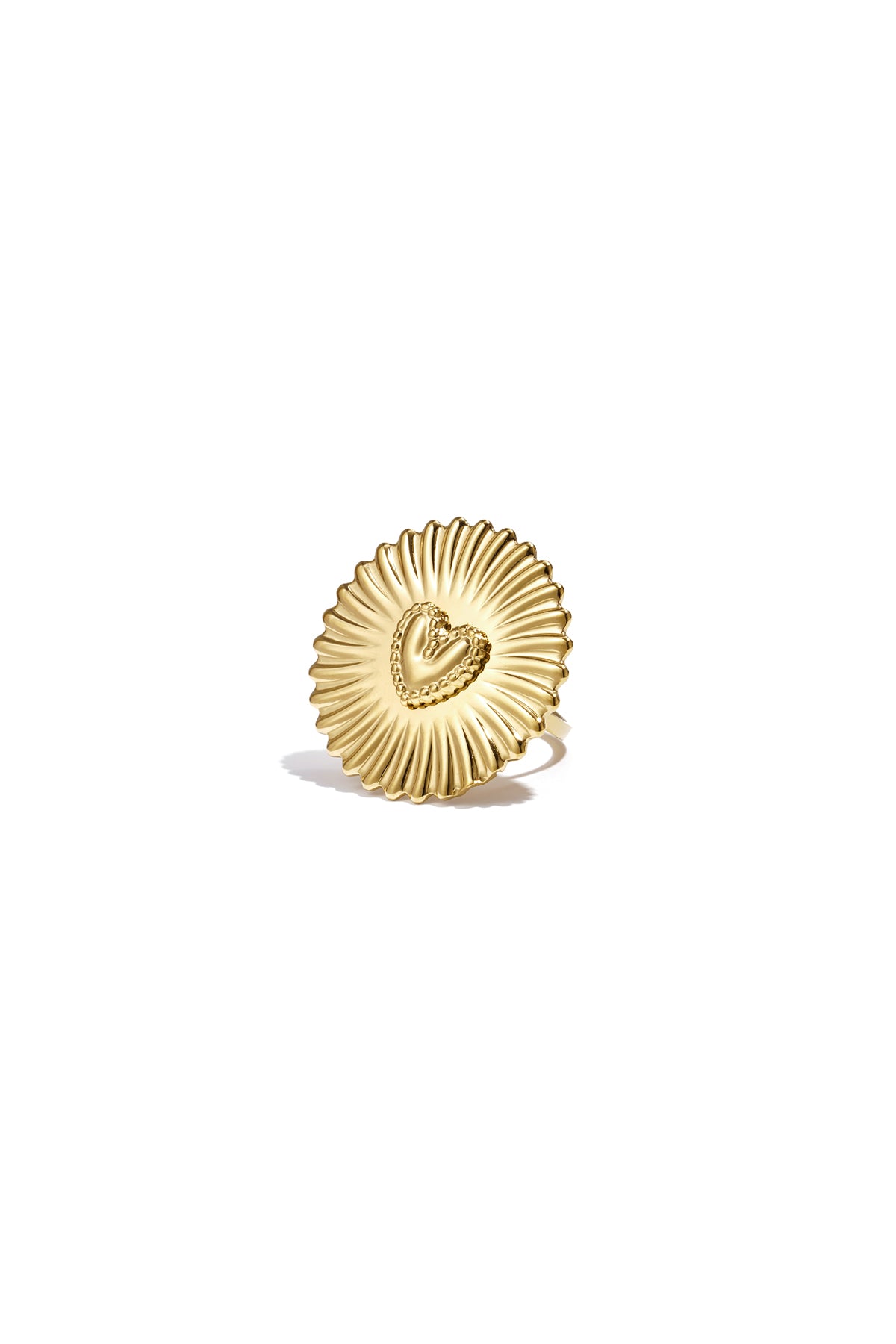 Anillo ajustable Vintage Heart Gold