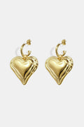 Simple Heart Drop Earrings for Daily Wear
