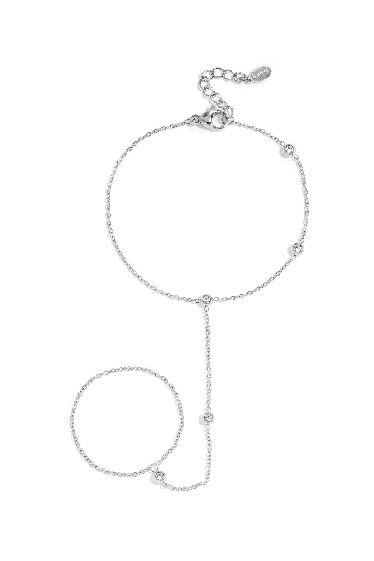 Cadena de mano con piedras asimétricas