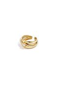 Anillo en capas con piedras